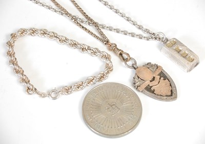 Lot 108A - A group of silver and white metal jewellery,...