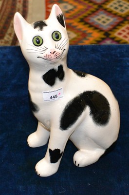 Lot 445 - A Griselda Hill, Wemyss Pottery, cat with...