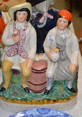 Lot 455 - A Staffordshire pottery flat back figure...