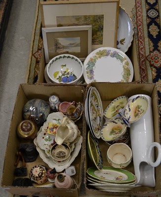Lot 470 - Three boxes of assorted ceramics to include...