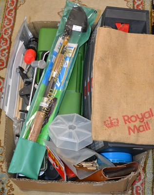 Lot 471 - A box of assorted fishing items, to include...