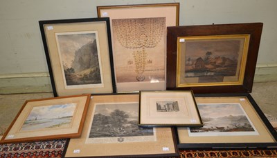 Lot 480 - A box of assorted prints, to include a...