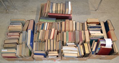 Lot 482 - Five boxes of assorted general antique books,...