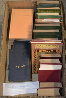 Lot 485 - A box of assorted Charles Dickens novels, to...