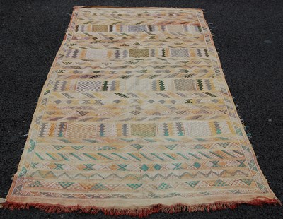 Lot 803 - A vintage hand-woven wall hanging, the...