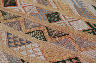 Lot 803 - A vintage hand-woven wall hanging, the...