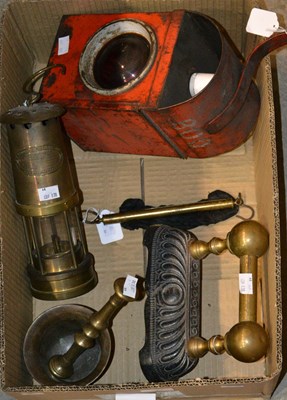 Lot 490 - A box of assorted items, to include a railway...