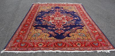 Lot 805 - A 20th century Persian rug, the rectangular...
