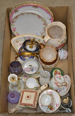 Lot 511 - A box of assorted English ceramics, to include...
