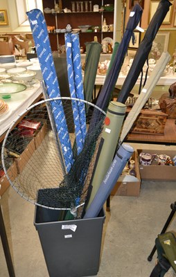 Lot 512 - A collection of assorted fishing rods to...