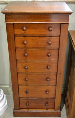 Lot 625 - A 19th century mahogany Wellington chest with...