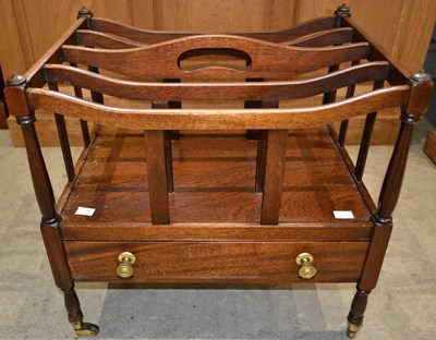 Lot 626 - A 19th century mahogany Canterbury/ magazine...