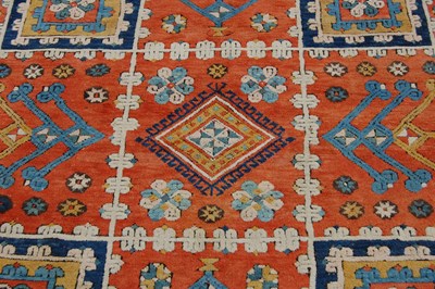 Lot 807 - A Persian rug, 20th century, the abrashed...