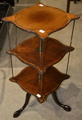 Lot 668 - A 19th century three tiered revolving stand...