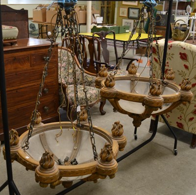 Lot 705 - A pair of six light early 20th century Art...