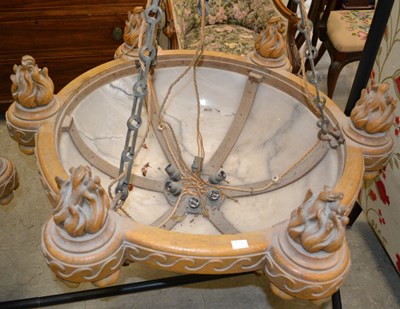 Lot 705 - A pair of six light early 20th century Art...