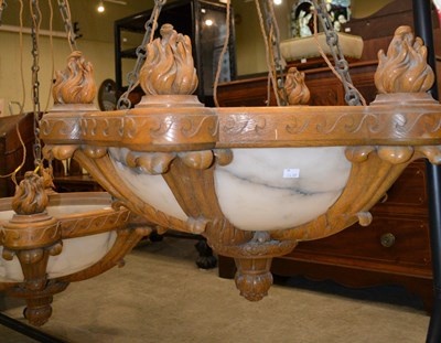 Lot 705 - A pair of six light early 20th century Art...