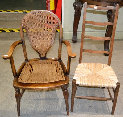 Lot 711 - An early 20th century mahogany bedroom chair...