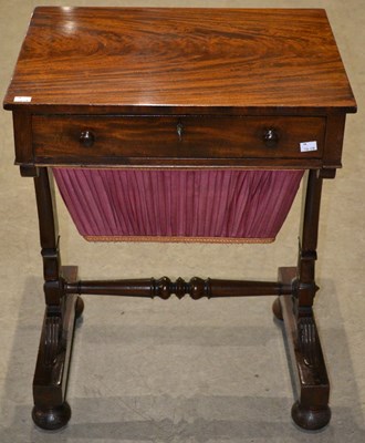 Lot 712 - A 19th century mahogany sewing table fitted...