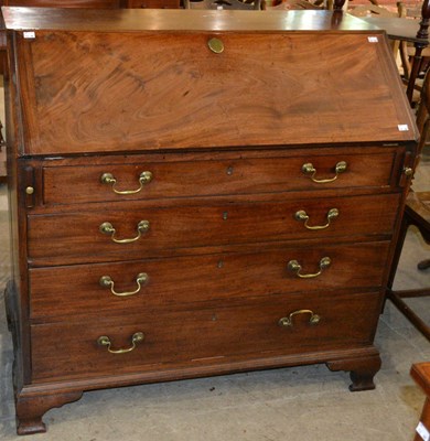 Lot 716 - A 19th century mahogany bureau fitted with...