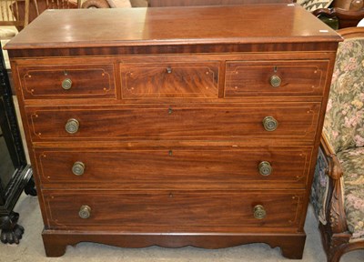 Lot 719 - A 19th century mahogany and boxwood lined...