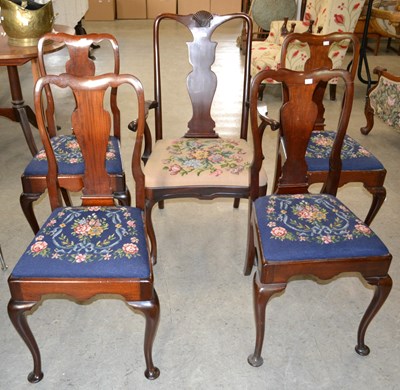 Lot 722 - A 19th century mahogany armchair with splat...