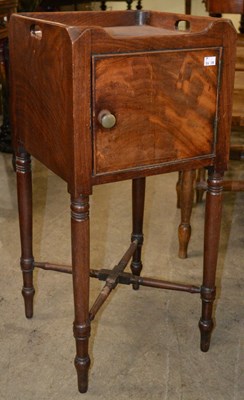 Lot 724 - A 19th century mahogany pot cupboard with...