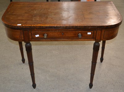 Lot 725 - A George III mahogany and satinwood banded...