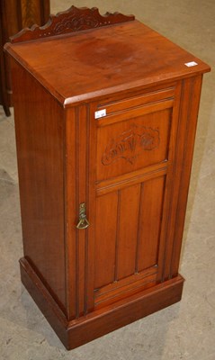 Lot 739 - A late 19th century mahogany pot cupboard with...