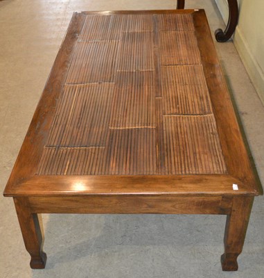 Lot 742 - A large 20th century mahogany coffee table...