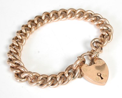 Lot 263S - A gold bracelet with 9ct gold heart shaped...