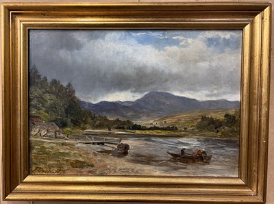 Lot 559 - James Docharty (19th century) 
Rowing ashore...