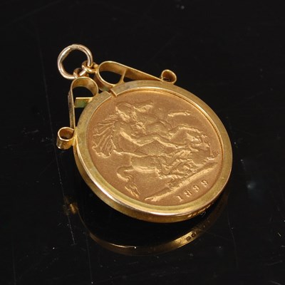 Lot 148D - A Victorian gold half sovereign, dated 1899,...
