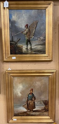 Lot 613 - 19th century British School 
Fishermen with...