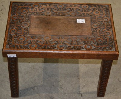 Lot 683 - A 19th century Arts & Crafts style stool of...