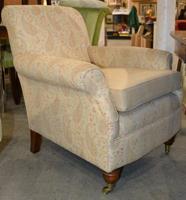 Lot 685 - A Victorian reproduction style armchair with...