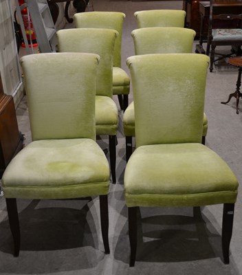 Lot 686 - A set of six contemporary dining chairs with a...