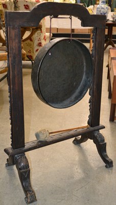 Lot 693 - A late 19th century floor standing dinner gong...