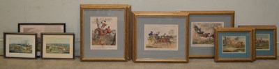 Lot 693A - A box of assorted hunting scene prints, to...