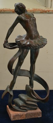 Lot 459A - A 20th century composite bronzed figure of a...