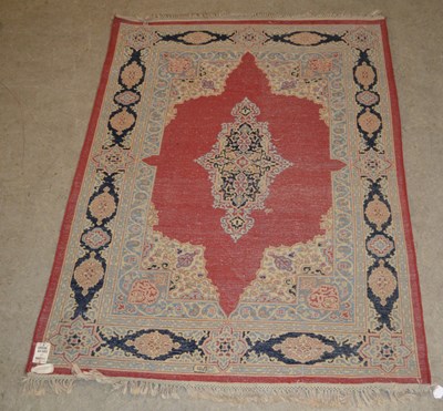 Lot 761 - A vintage Persian rug, the rectangular madder...