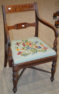 Lot 698 - A 19th century Scottish mahogany elbow chair,...