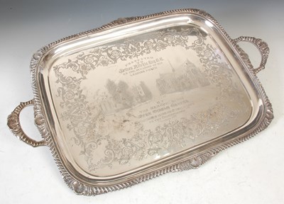 Lot 131A - A Victorian silver twin handled presentation...