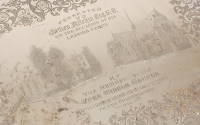 Lot 131 - A Victorian silver twin handled presentation...