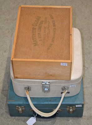 Lot 1063 - A vintage Brexton picnic hamper fitted with...