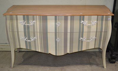 Lot 1037 - A Louis XV style commode chest of two drawers...