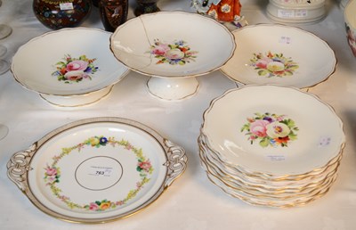 Lot 763 - A 19th century English porcelain part fruit...