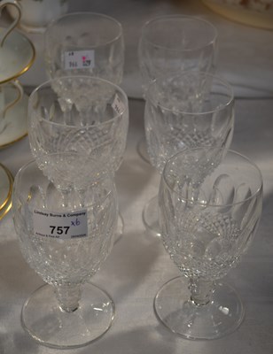 Lot 757 - A set of six Waterford crystal glasses in the...