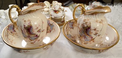 Lot 753 - A pair of late 19th century pitcher and basin...