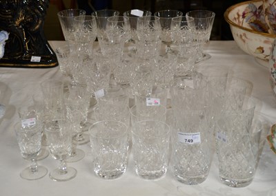 Lot 749 - A quantity of Edinburgh crystal glasses to...